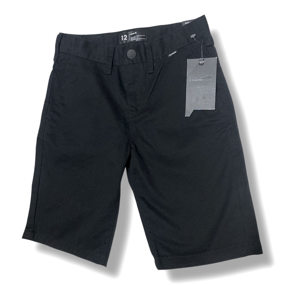 HURLEY Black Denim Walk Shorts Shorts Boys Size 12 Sits Above Knee NWT